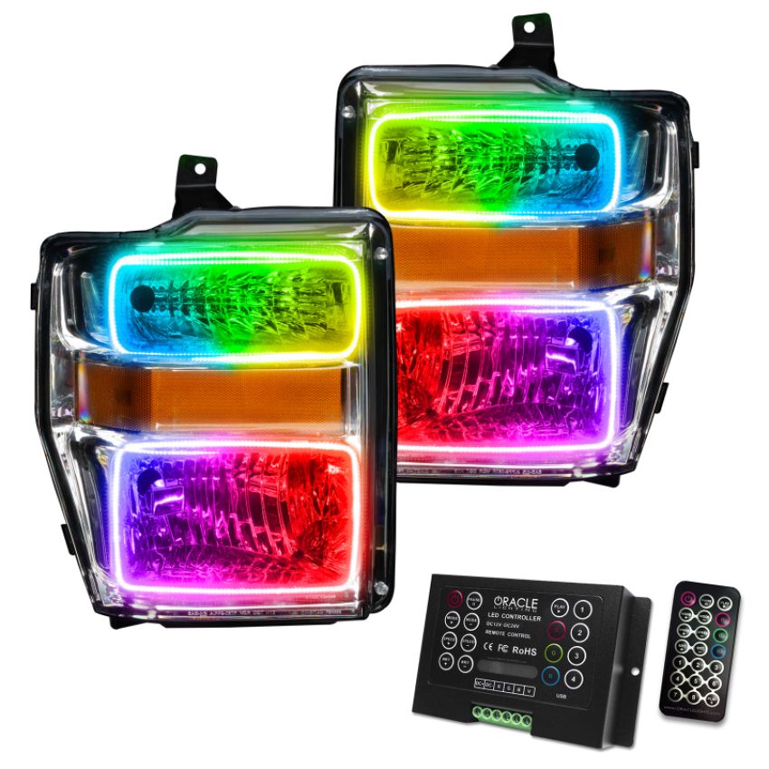 Oracle Lighting 7189-333 SMD Pre-Assembled Headlights, Chrome Bezel, ColorSHIFT(tm) 2.0