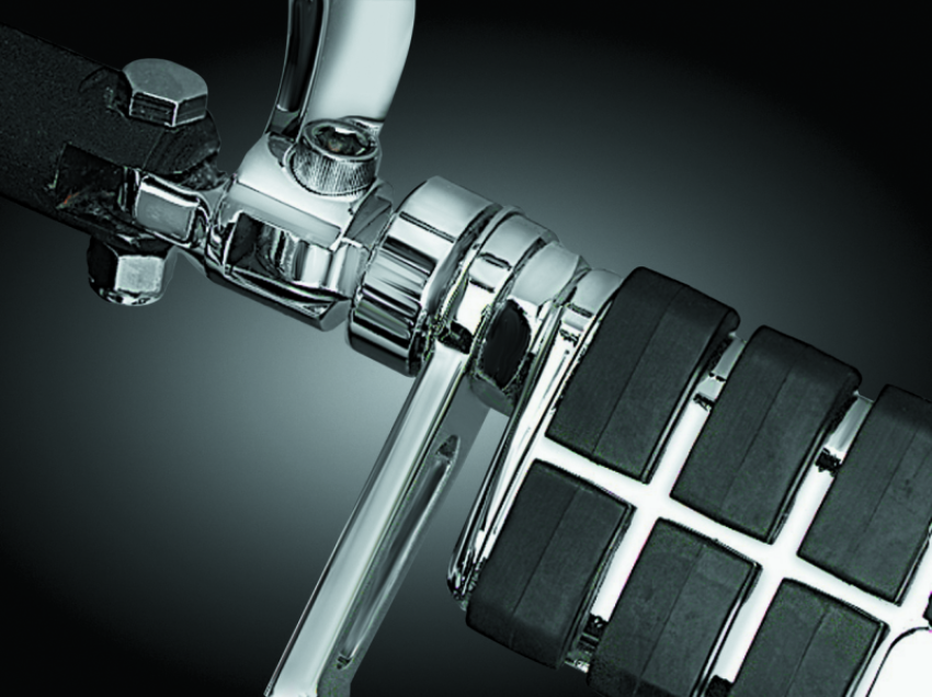 Kuryakyn 8043 1-1/4in Stirrup Heel Rest Extenders Chrome