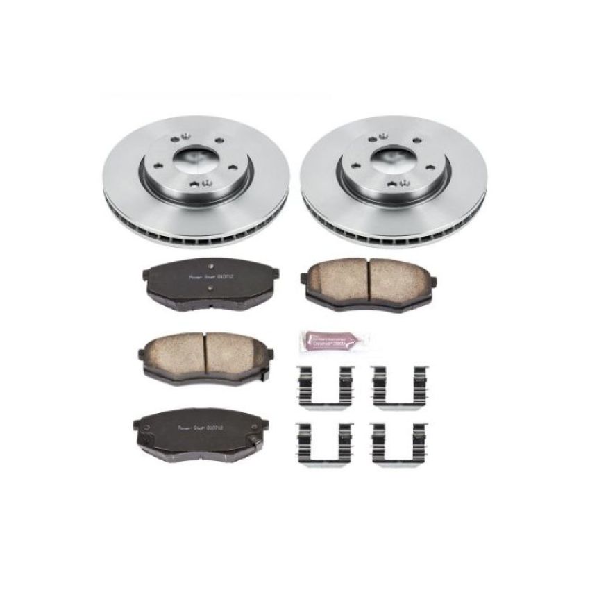 PowerStop KOE5806 OE Stock Replacement Low-Dust Ceramic Brake Pad and Rotor Kit