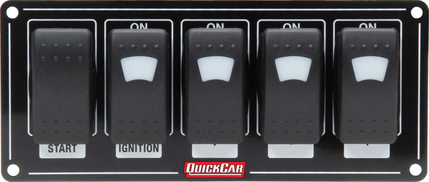 QUICKCAR RACING PRODUCTS QRP52-866 Ignition Panel w/ Rocker Switches & Lights