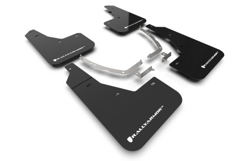 Rally Armor MF87-UR-BLK-WH Black Mud Flap/White Logo