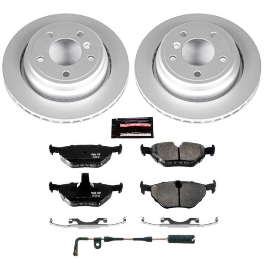 PowerStop CRK3126 Genuine Geomet Coated Rotor and Carbon-Fiber Ceramic Brake Pad Kit
