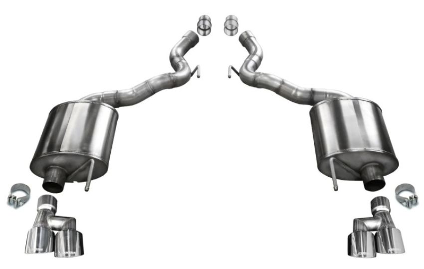 CORSA Performance 21050 Corsa 2018-2023 Ford Mustang GT Convertible Sport Axle-Back Exhaust w/ 4in Tips