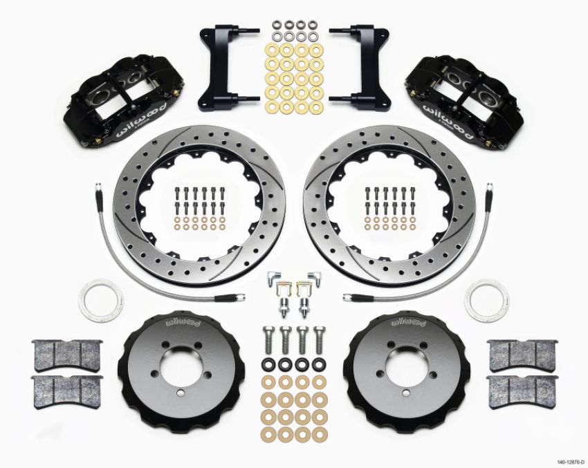 Wilwood 140-12870-D Narrow Superlite 6R Front Hat Kit 12.88in Drilled 2012-Up Toyota / Scion FRS w/ Lines