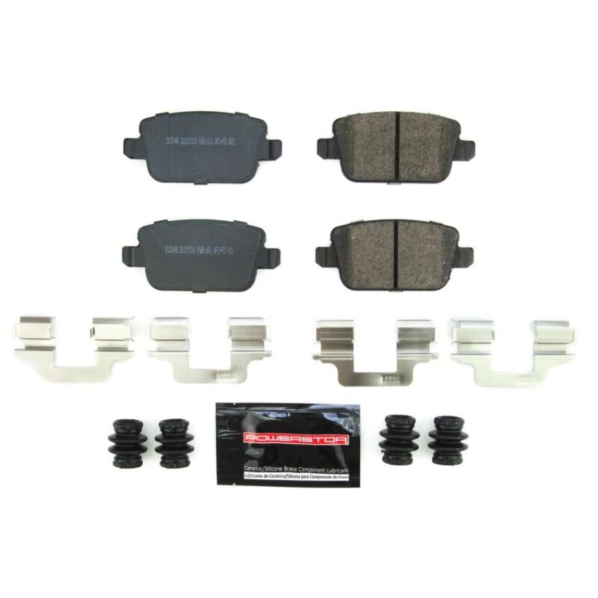PowerStop Z23-1314B PowerStop - Z23 Daily Driver Carbon-Fiber Ceramic Brake Pads with Hardware Kit