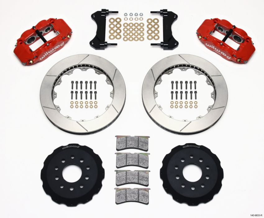 Wilwood 140-9833-R Narrow Superlite 6R Front Hat Kit 13.06in Red 98-02 Camaro/Firebird