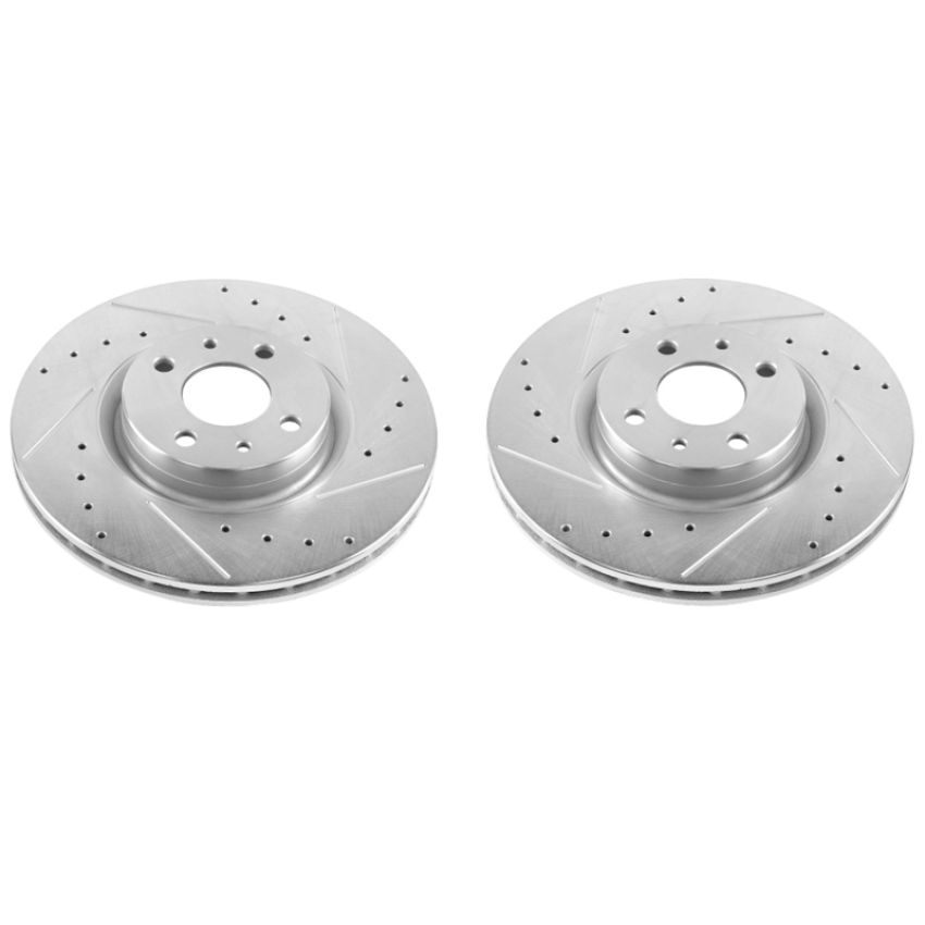PowerStop EBR1297XPR PowerStop Evolution Performance Drilled, Slotted & Plated Brake Rotor Pair