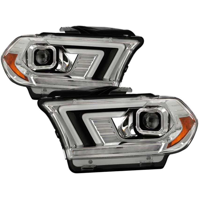 SPYDER 5088277 Projector Headlights - Sequential LED Turn Signal - Chrome