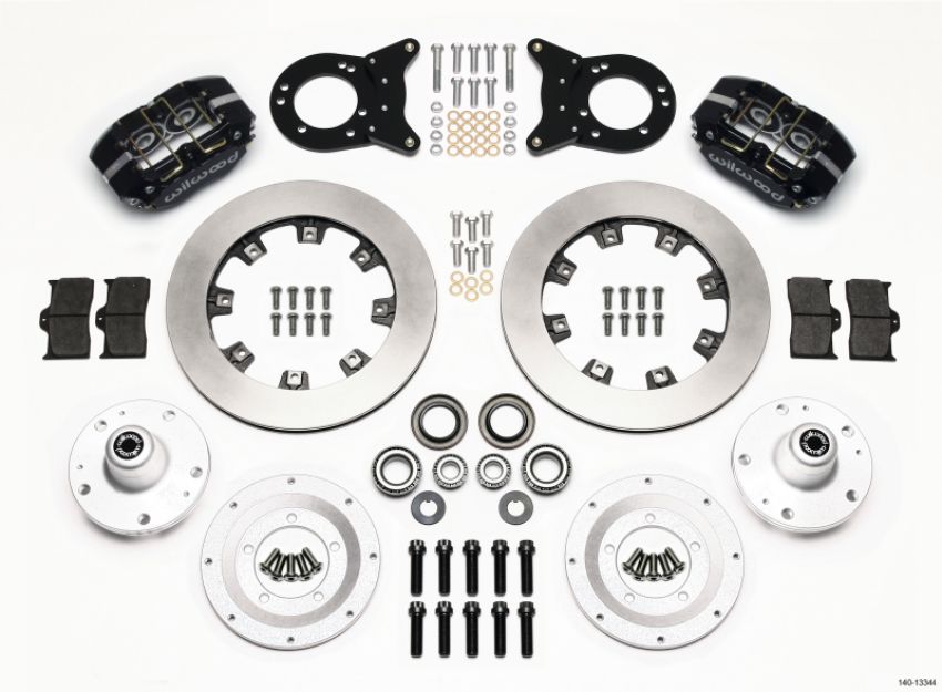 Wilwood 140-13344 Dynapro Dust-Boot Front Kit 12.19in 1965-1969 Mustang Disc & Drum Spindle