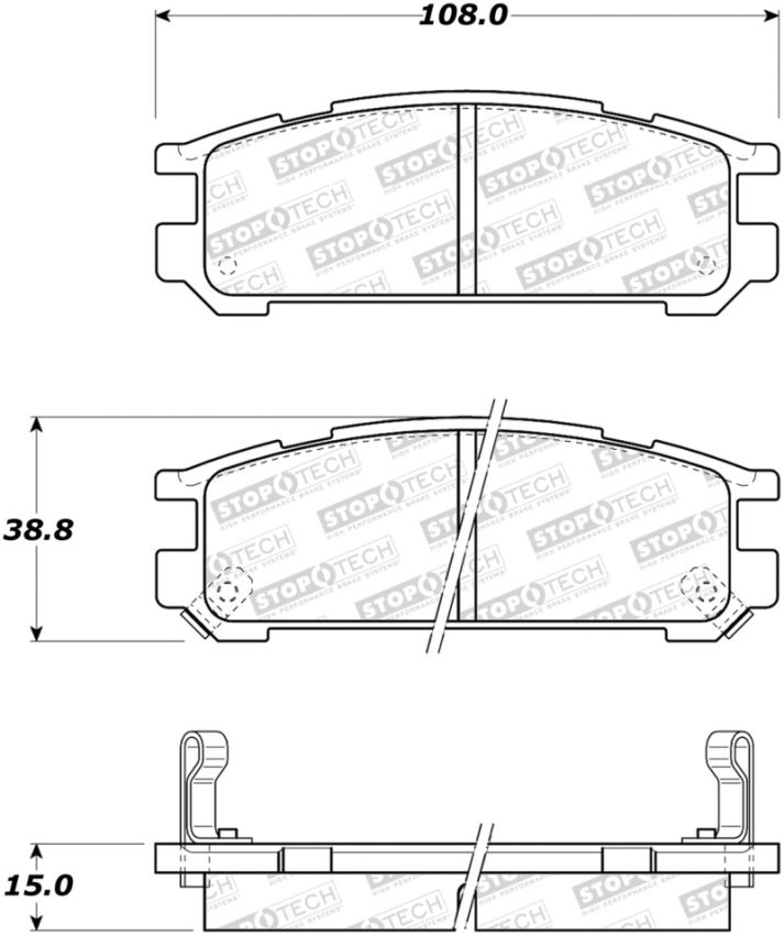 Stoptech 308.04711 Street Brake Pads