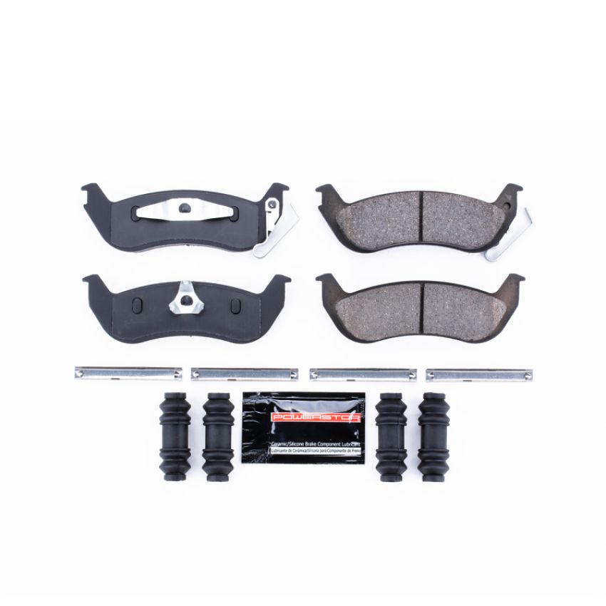 PowerStop Z23-932 PowerStop - Z23 Daily Driver Carbon-Fiber Ceramic Brake Pads with Hardware Kit