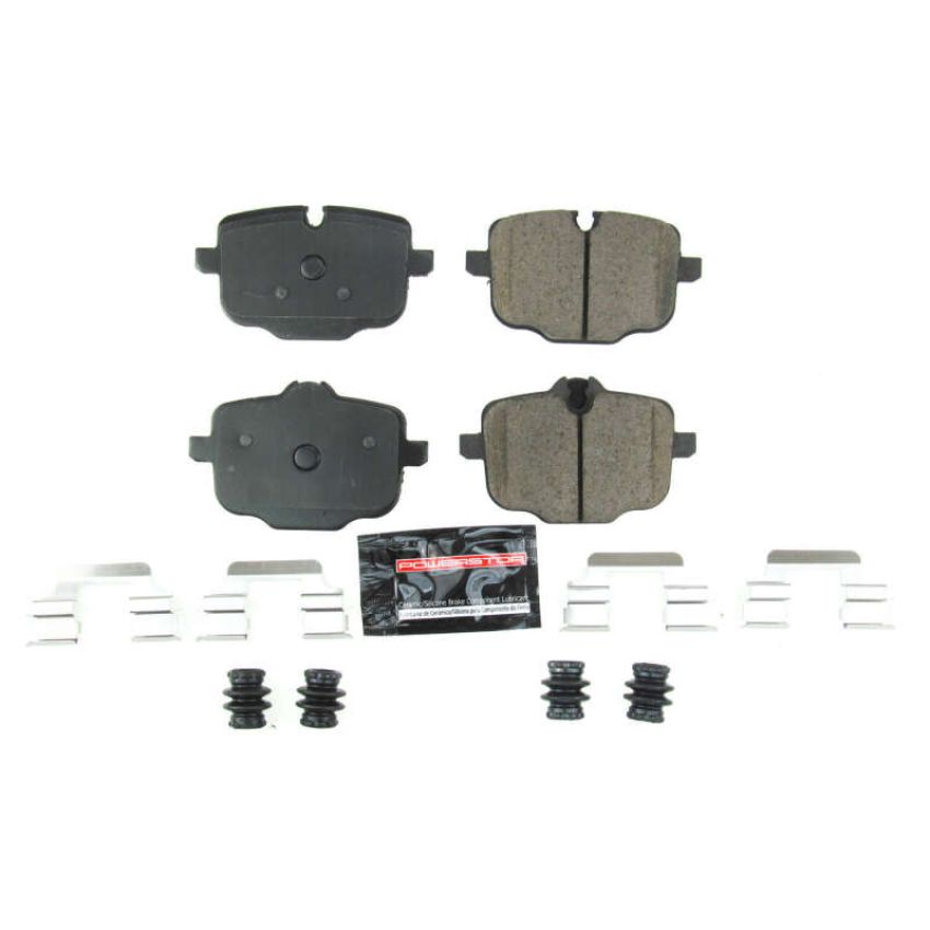 PowerStop Z23-1850 PowerStop - Z23 Daily Driver Carbon-Fiber Ceramic Brake Pads with Hardware Kit