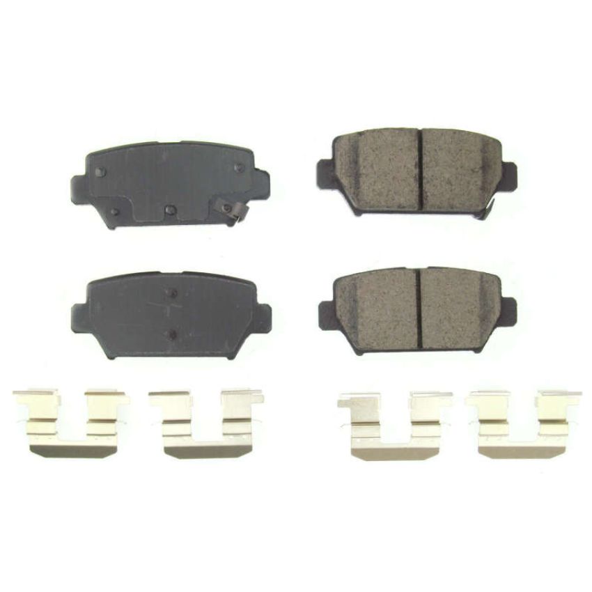 PowerStop 17-2156 PowerStop - Z17 Low-Dust Ceramic Brake Pads with Hardware