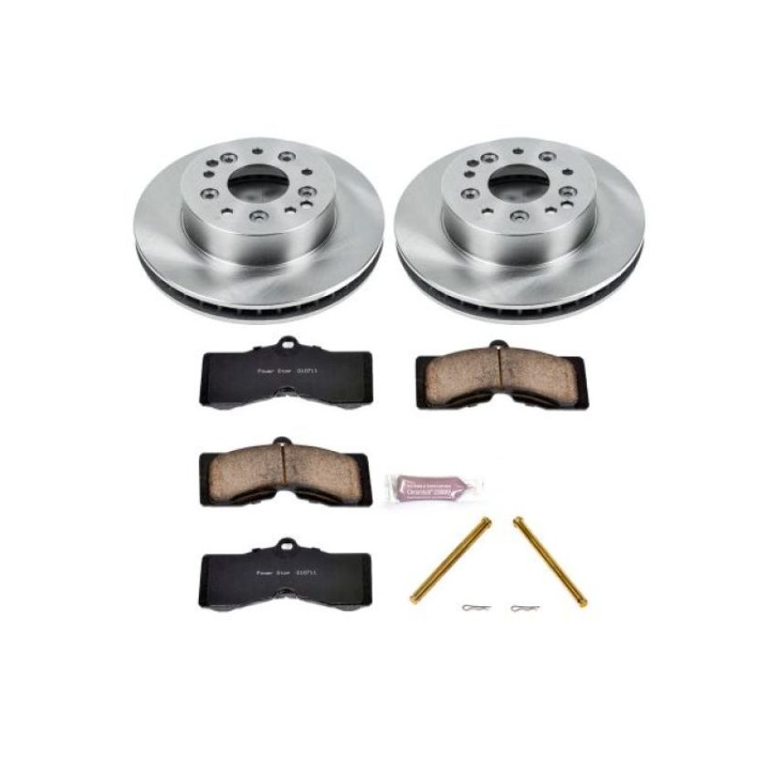 PowerStop KOE2596 OE Stock Replacement Low-Dust Ceramic Brake Pad and Rotor Kit