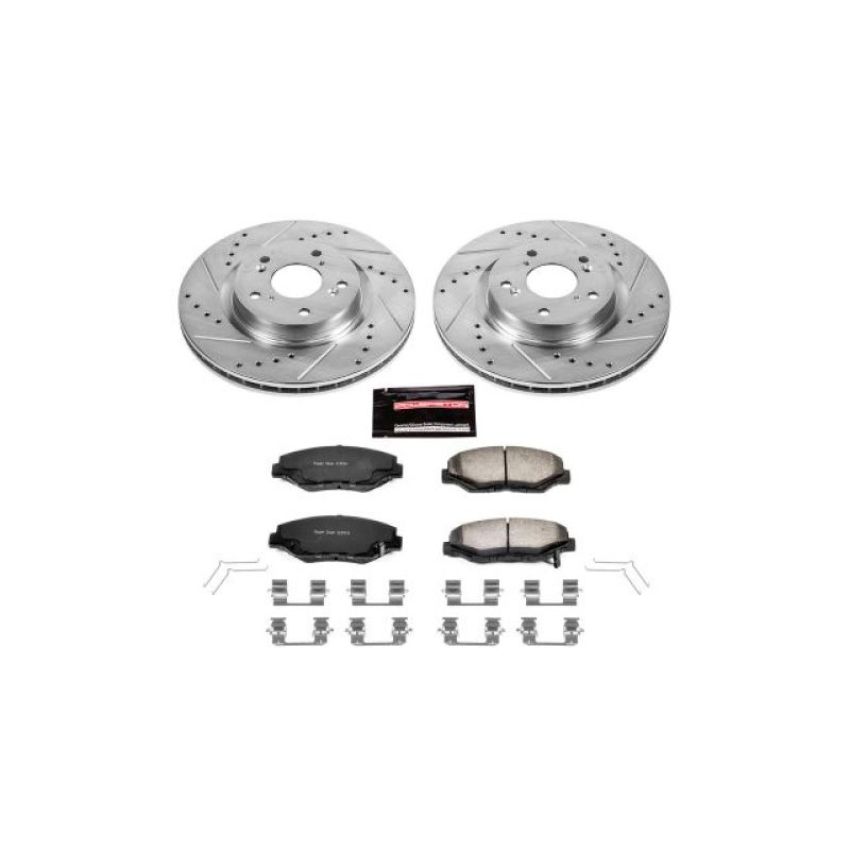 PowerStop K6488-36 Z36 Truck and SUV Carbon-Fiber Ceramic Brake Pad and Drilled & Slotted Rotor Kit