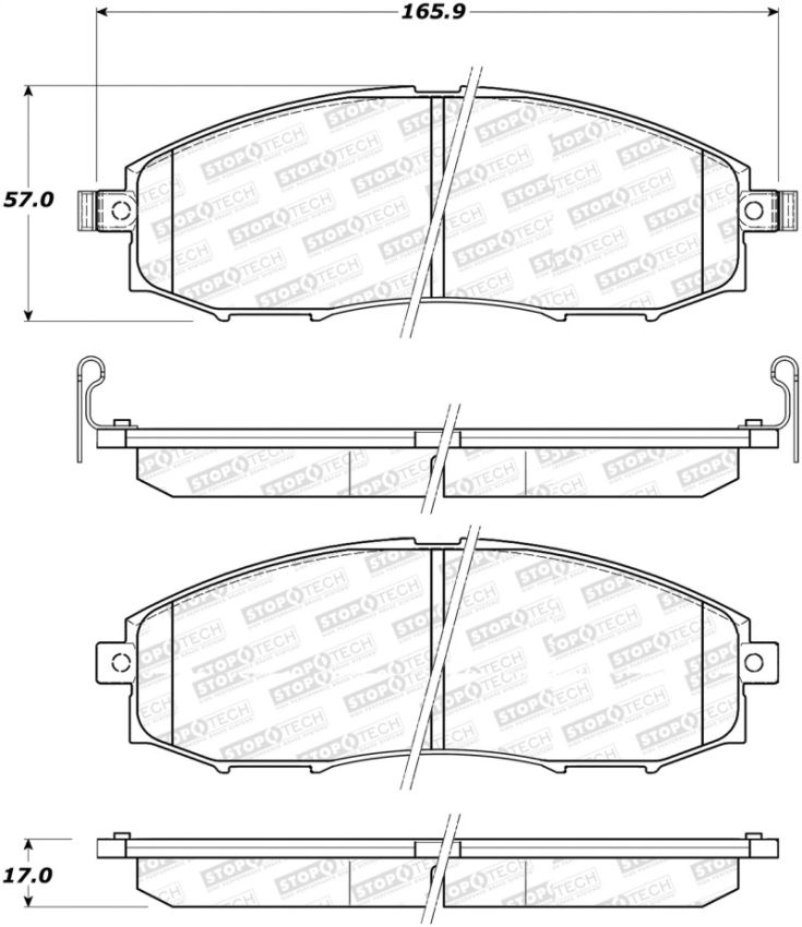 Stoptech 305.08300 Street Select Brake Pads