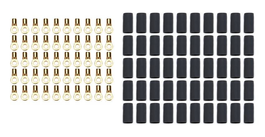 QUICKCAR RACING PRODUCTS QRP57-466-50 Ring Terminal #6 14-16 Ga w/Heat shrink 50pk