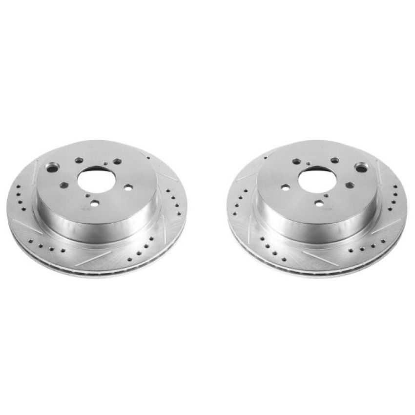 PowerStop JBR1702XPR PowerStop Evolution Performance Drilled, Slotted & Plated Brake Rotor Pair