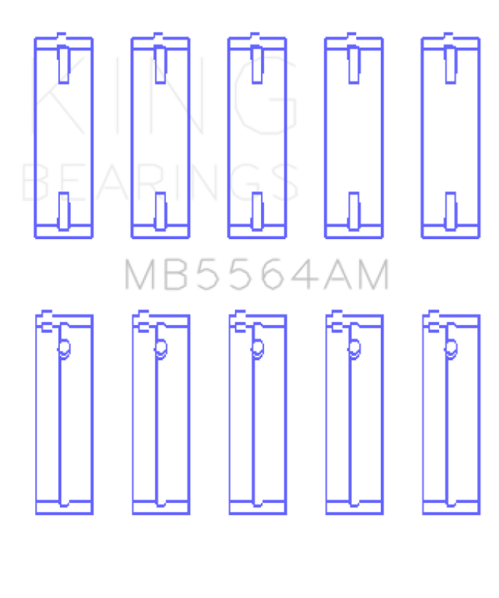 King Engine Bearings MB5564AM1.0 Toyota 3E (Size +1.0mm) Main Bearing Set