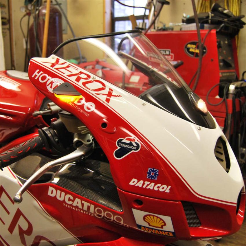 New Rage Cycles 749-MBO-L 03-06 Ducati 749 Mirror Block Off Turn Signals w/Load EQ