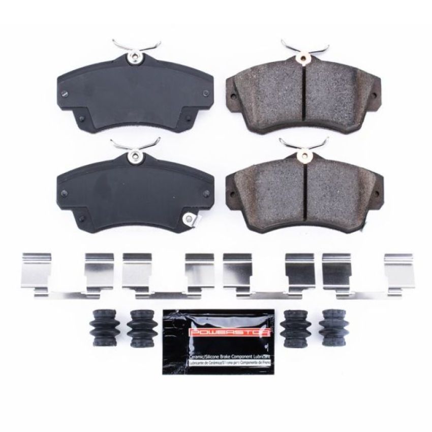 PowerStop Z23-841 PowerStop - Z23 Daily Driver Carbon-Fiber Ceramic Brake Pads with Hardware Kit