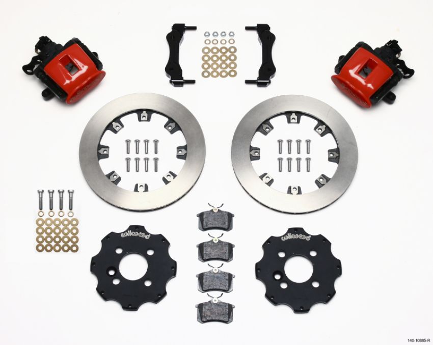 Wilwood 140-10885-R Combination Parking Brake Rear Kit 11.75in Red Mini Cooper (Requires 17in Wheels)