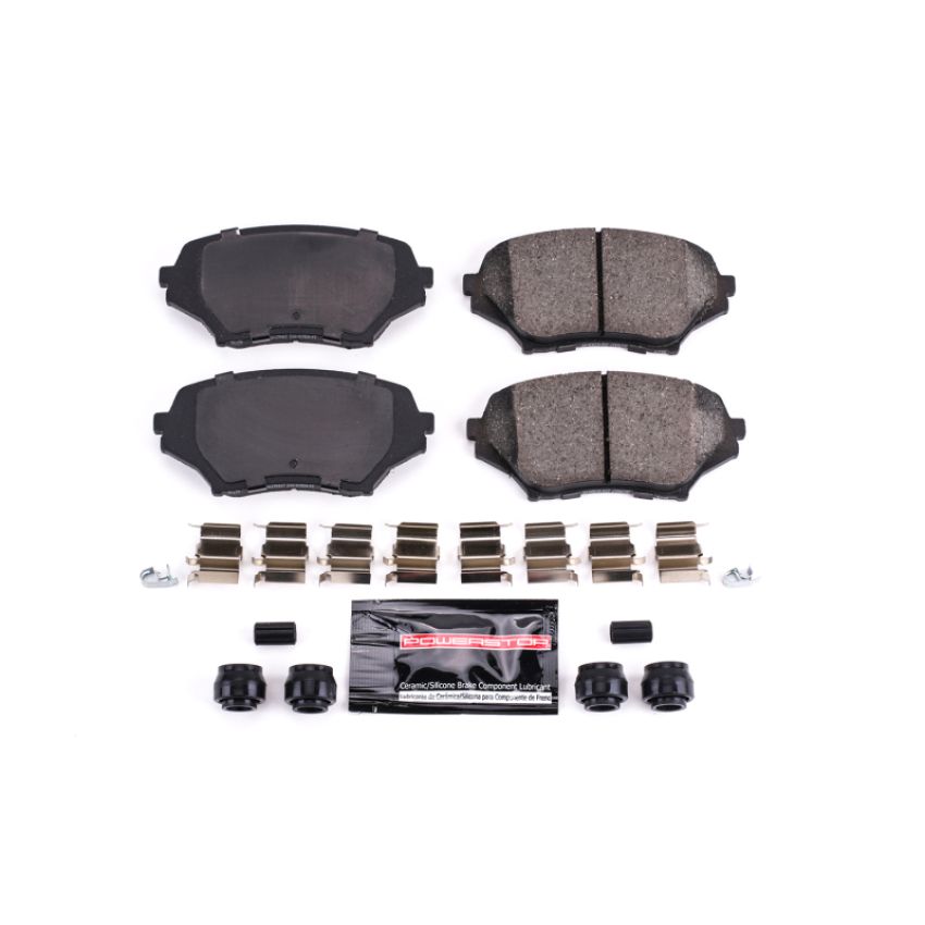 PowerStop Z23-1179 PowerStop - Z23 Daily Driver Carbon-Fiber Ceramic Brake Pads with Hardware Kit