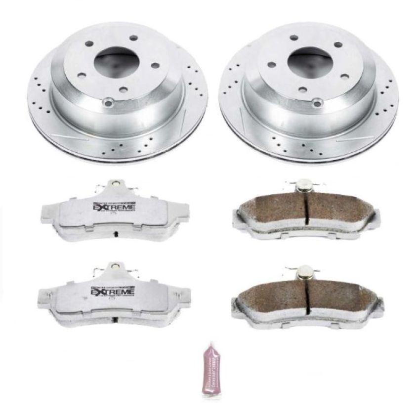 PowerStop K1601-26 Z26 Street Performance Ceramic Brake Pad and Drilled & Slotted Rotor Kit