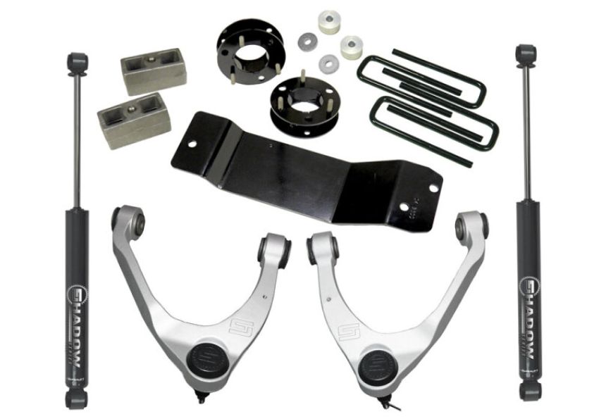 Superlift 3600 14-18 Chevy Silv 1500 4WD 3.5in Lift Kit w/ Alum/Stamped Steel Control Arms & Rear Shocks