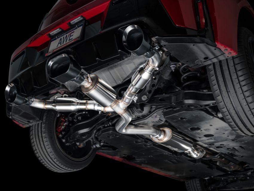 AWE Tuning 3015-53472 2023+ Toyota GR Corolla Touring Edition Exhaust - Diamond Black Tips