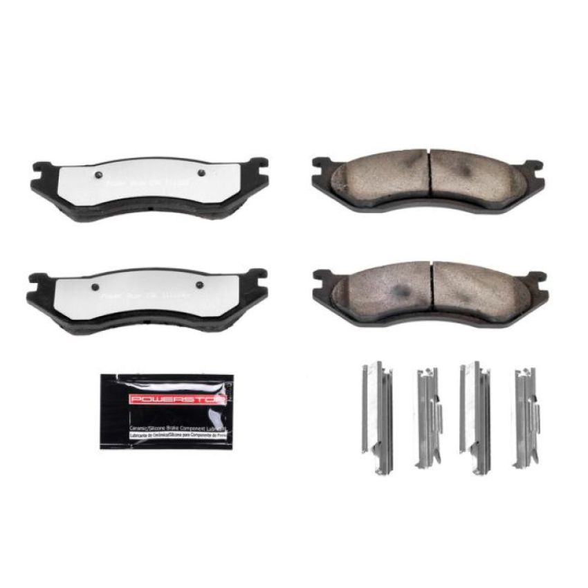 PowerStop Z36-966 PowerStop - Z36 Truck and SUV Carbon-Fiber Ceramic Brake Pads with Hardware Kit