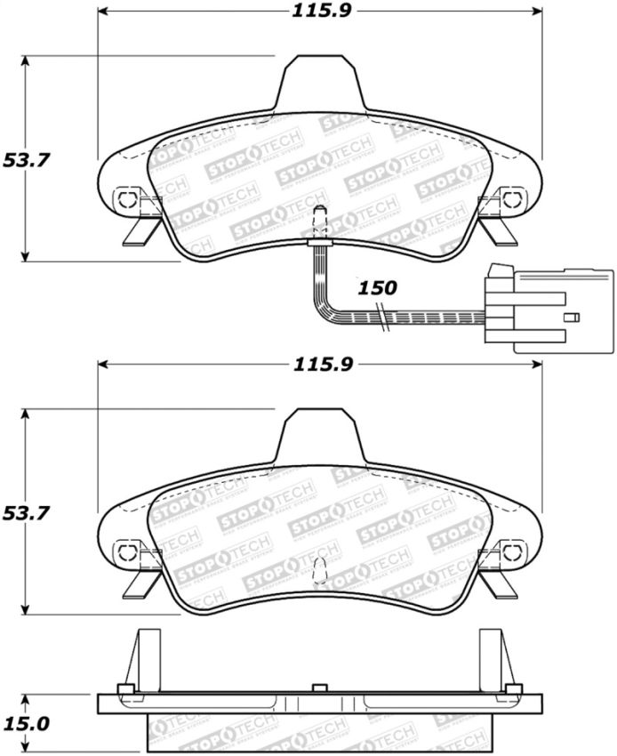 Stoptech 308.08990 Street Brake Pads