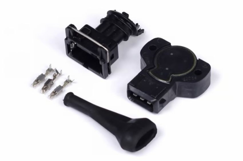 Haltech HT-010404 Throttle Position Sensor (Black/CCW Rotation/8mm D-Shaft)