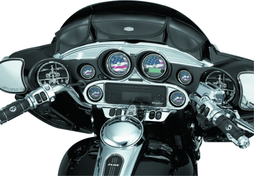 Kuryakyn 3765 Stereo Accent 96-13 FL Touring Models Chrome