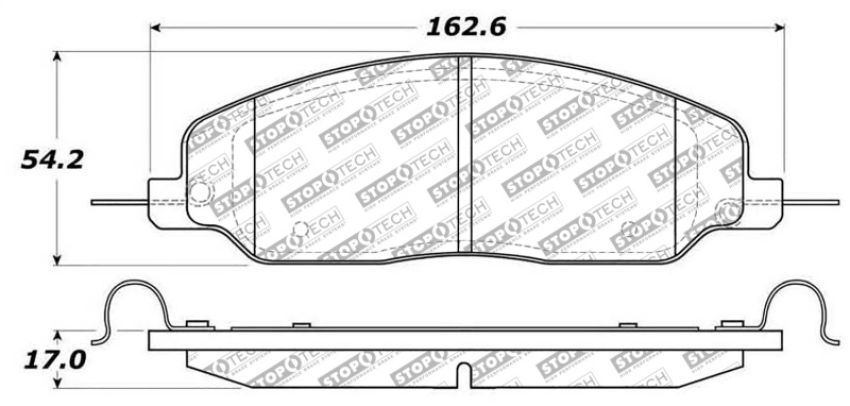 Stoptech 305.10810 Street Select Brake Pads - Rear