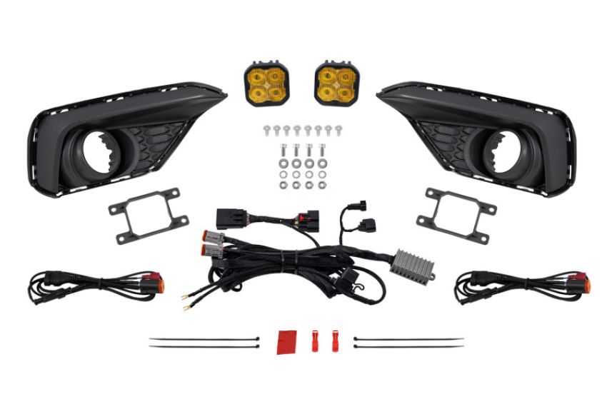 Diode Dynamics DD7964 2028 Ford Mustang EcoBoost SS3 Add-On Fog Lamp Kit  Yellow Pro