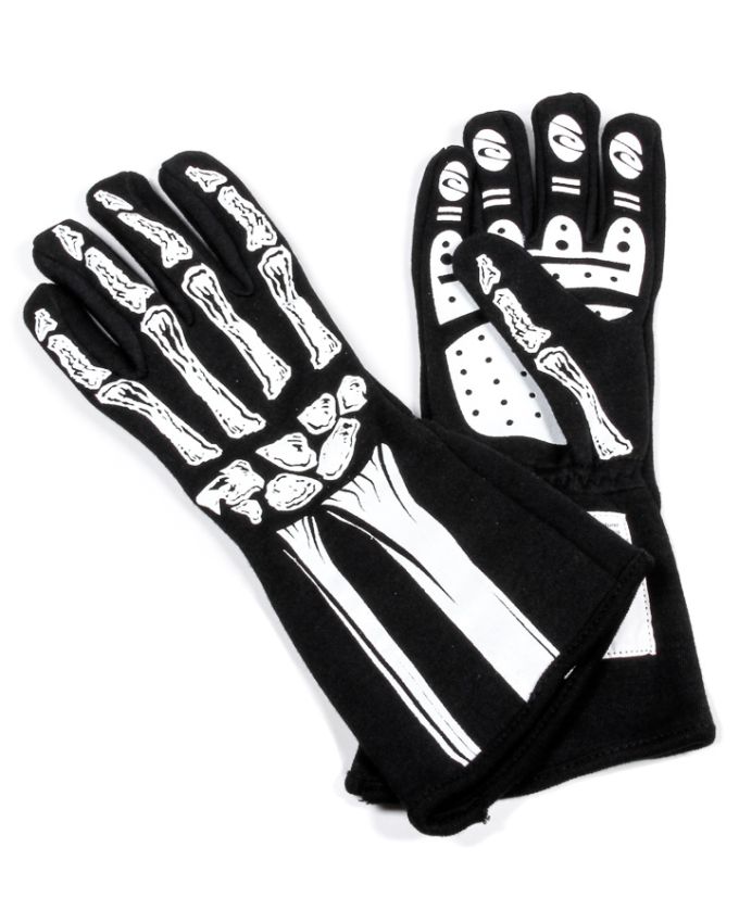 RJS SAFETY RJS600080135 Single Layer White Skeleton Gloves X-Large