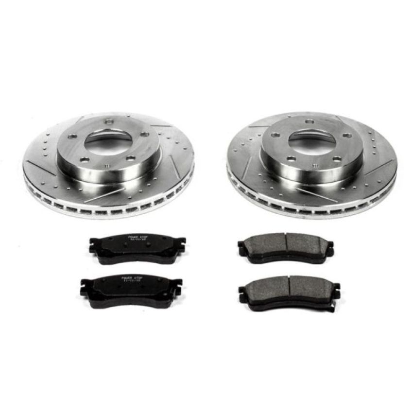 PowerStop K788 Z23 Daily Driver Carbon-Fiber Ceramic Brake Pad and Drilled & Slotted Rotor Kit