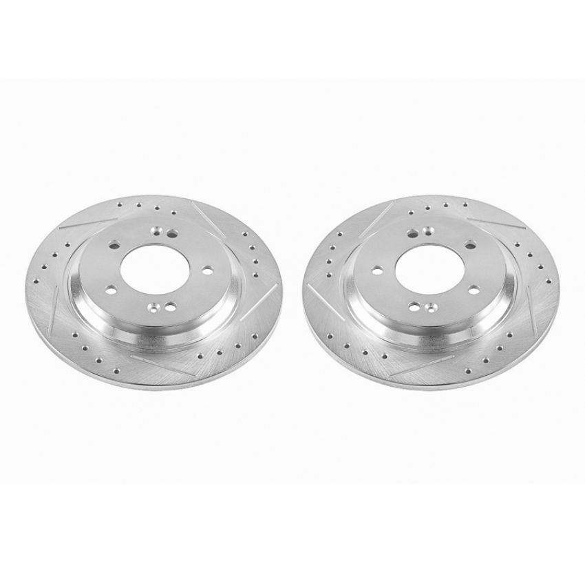 PowerStop JBR1712XPR PowerStop Evolution Performance Drilled, Slotted & Plated Brake Rotor Pair