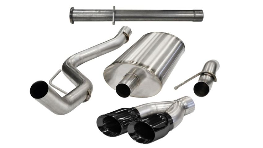 CORSA Performance 14759BLK Corsa 2011-2014 Ford F-150 Raptor 6.2L V8 133in Wheelbase Black Xtreme Cat-Back Exhaust
