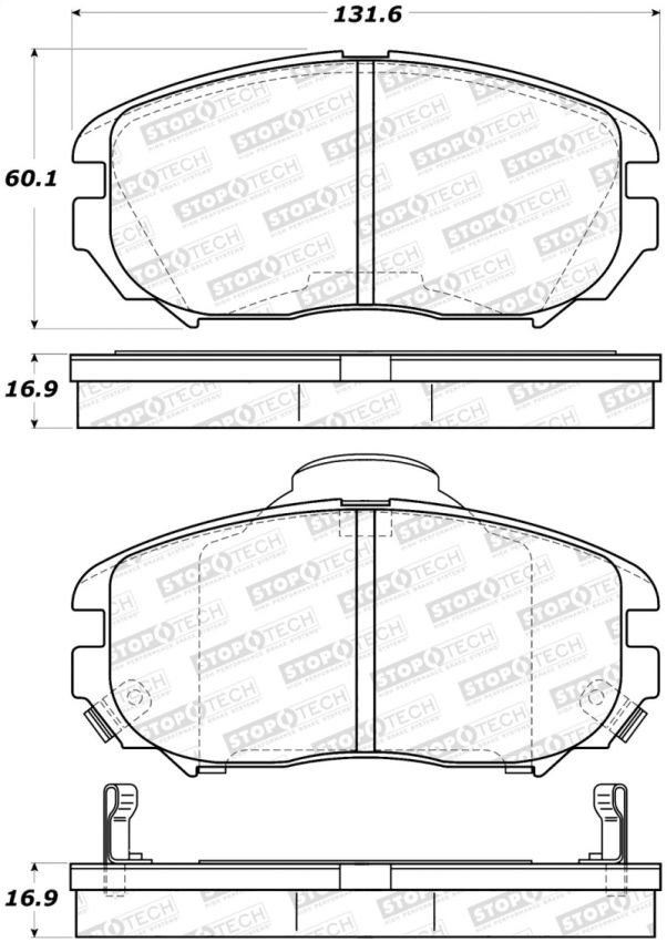 Stoptech 308.11250 Street Brake Pads