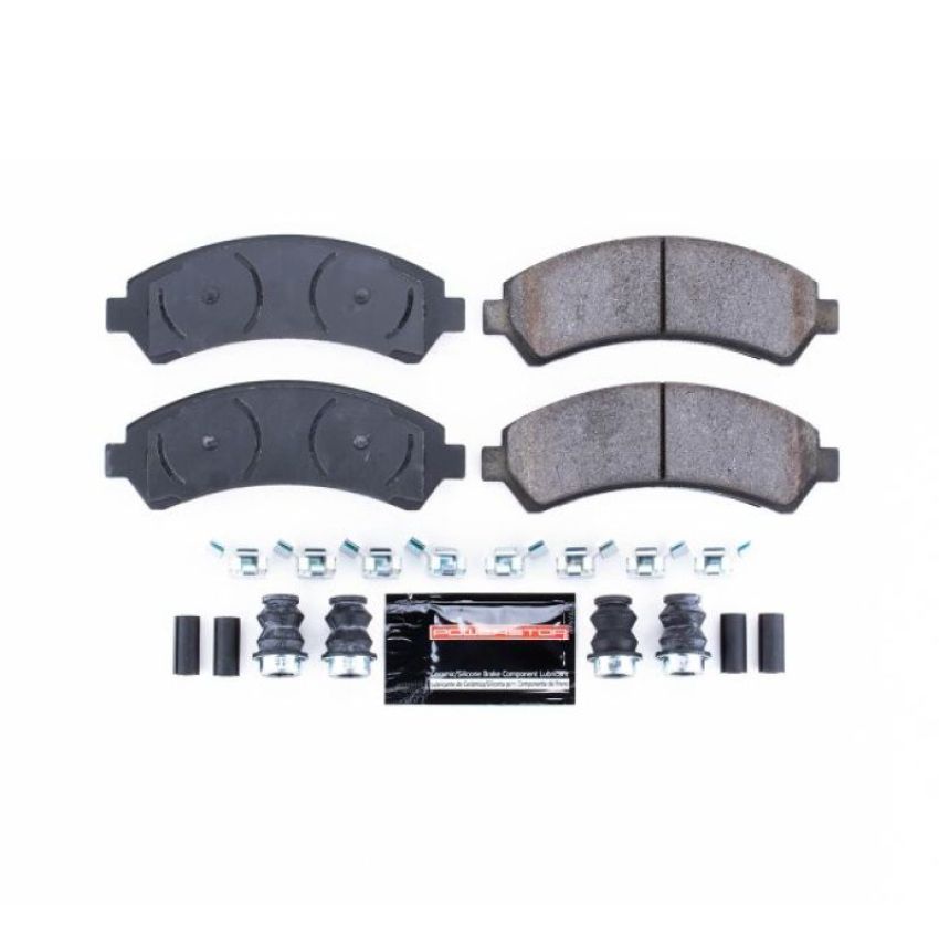 PowerStop Z23-726 PowerStop - Z23 Daily Driver Carbon-Fiber Ceramic Brake Pads with Hardware Kit