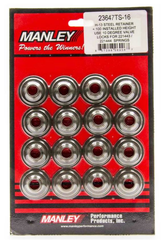 MANLEY MAN23647TS-16 1.570 H-13 10-Deg Valve Spring Retainers +.100
