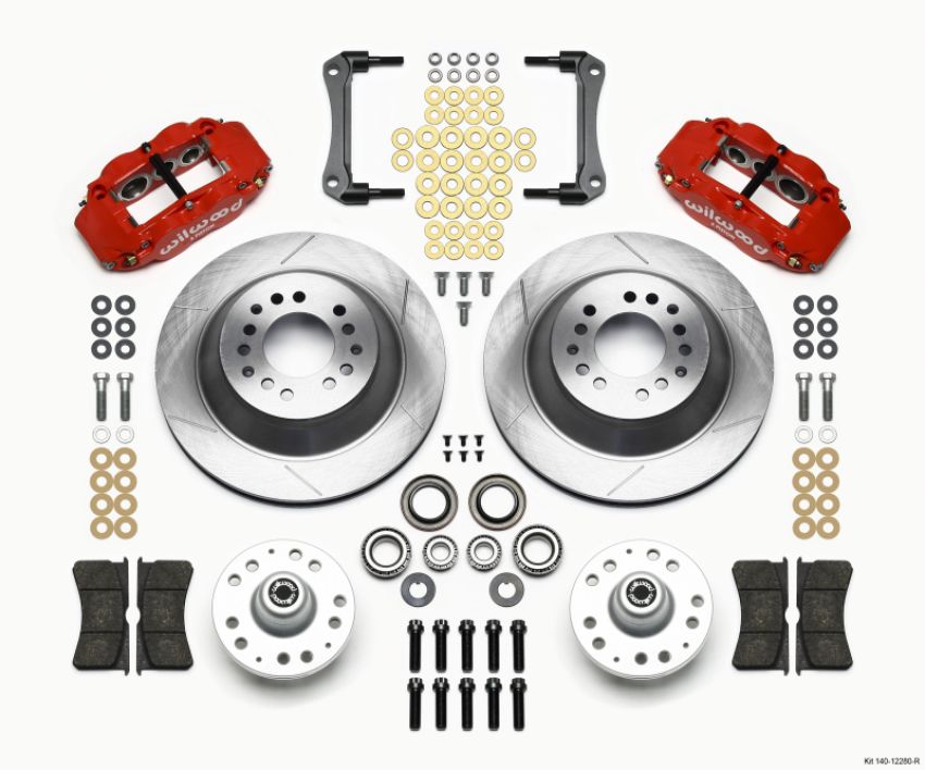 Wilwood 140-12280-R Narrow Superlite 6R Front Hub & 1PC Rtr Kit 12.88in-Red 79-81 Camaro