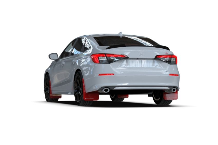 Rally Armor MF90-UR-RD/WH Red Mud Flap/White Logo