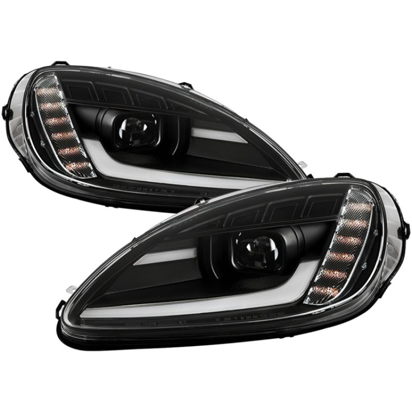 SPYDER 5087935 Projector Headlights - Sequential LED Turn Signal - Black