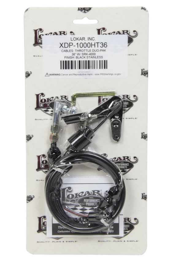 LOKAR LOKXDP-1000HT36 36in Duo Pack Throttle Cable Black