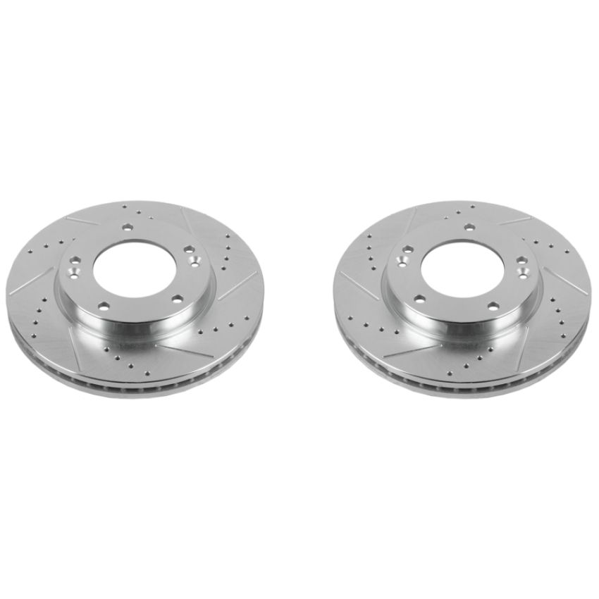 PowerStop JBR1518XPR PowerStop Evolution Performance Drilled, Slotted & Plated Brake Rotor Pair