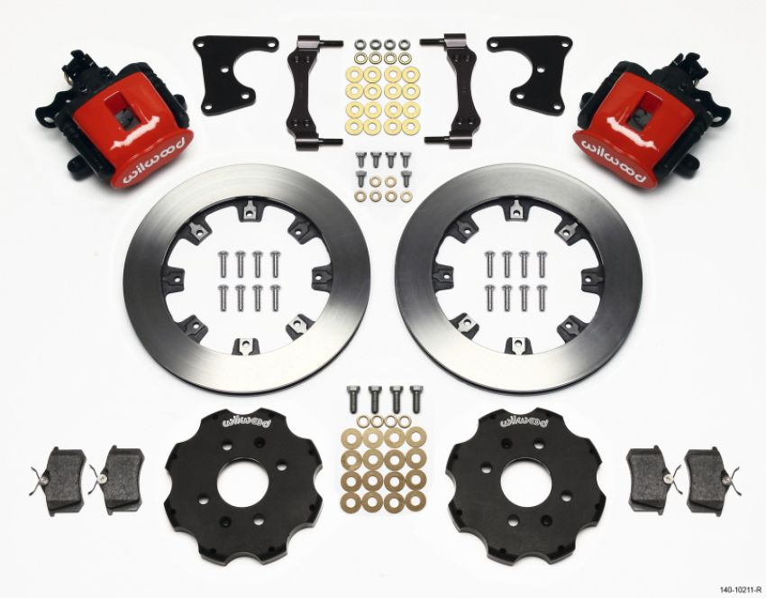 Wilwood 140-10211-R Combination Parking Brake Rear Kit 12.19in Red Civic / Integra Drum 2.71 Hub Offset