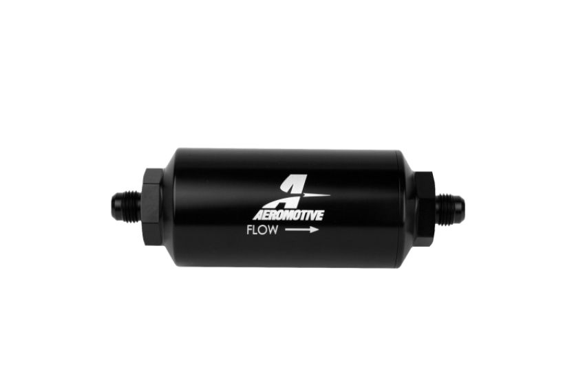 AEROMOTIVE AFS12345 6an Inline Fuel Filter 10 Micron 2in OD Black